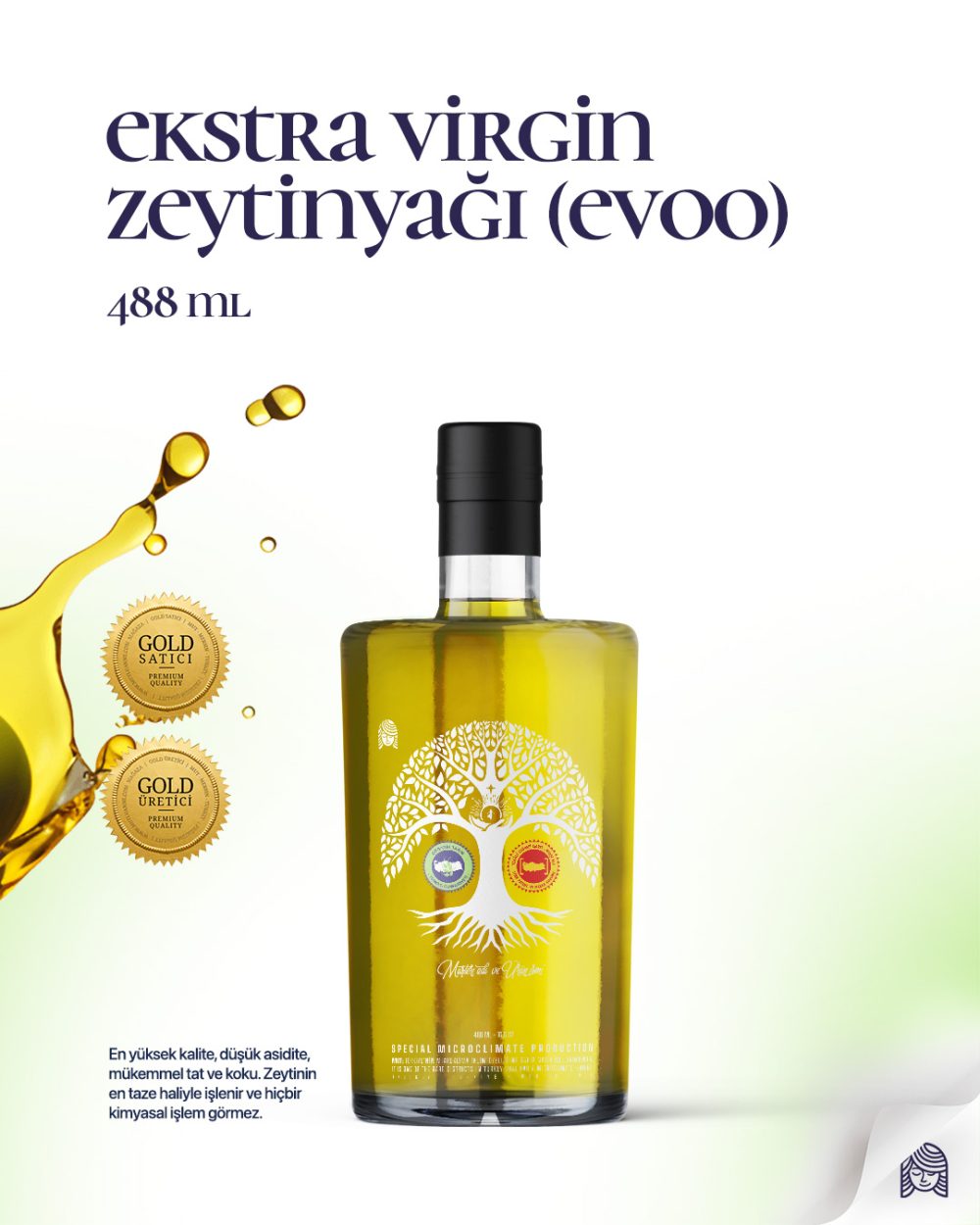 Erken Hasat Natürel Sızma Zeytinyağı - 488ml