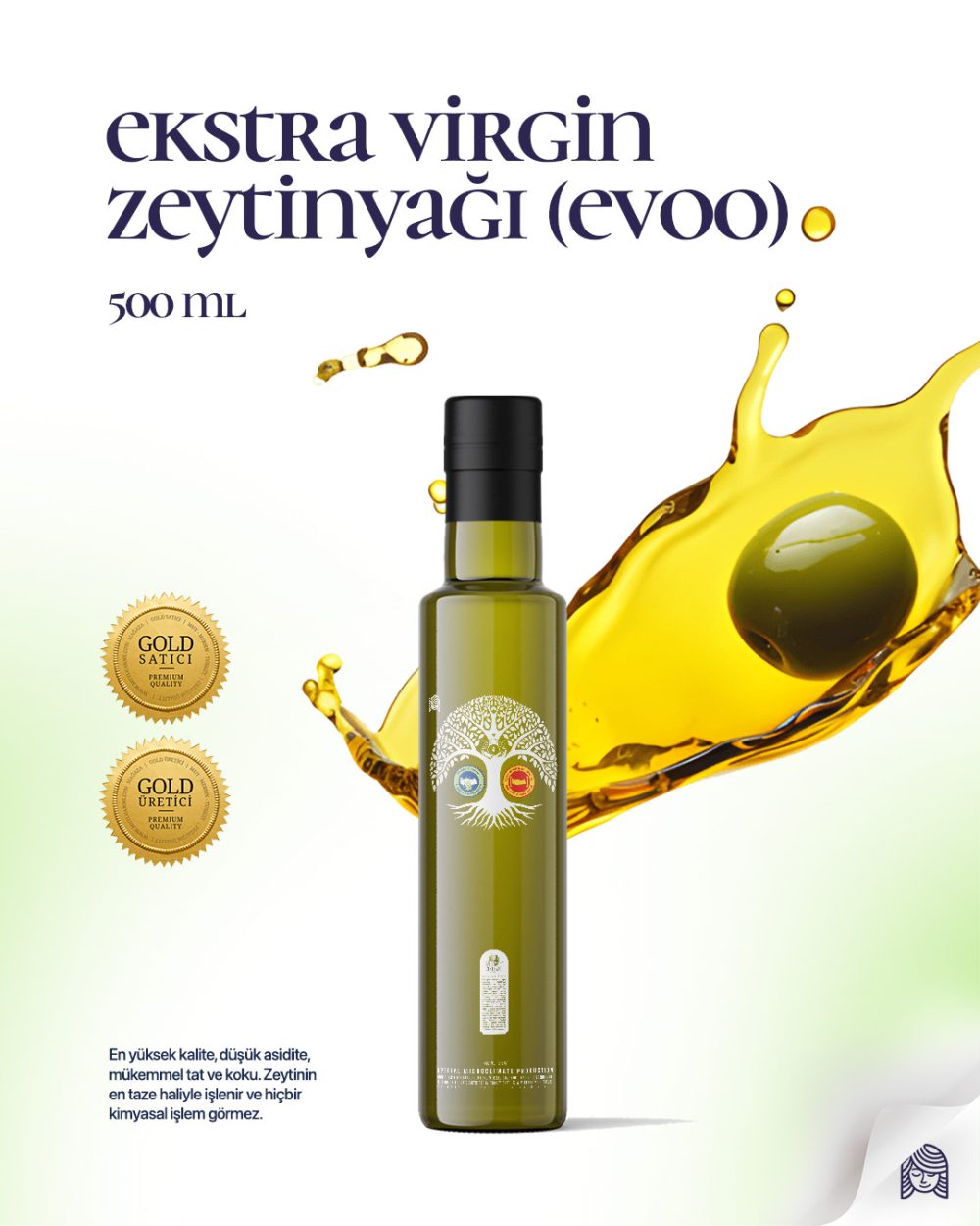 Erken Hasat Natürel Sızma Zeytinyağı - 500ml