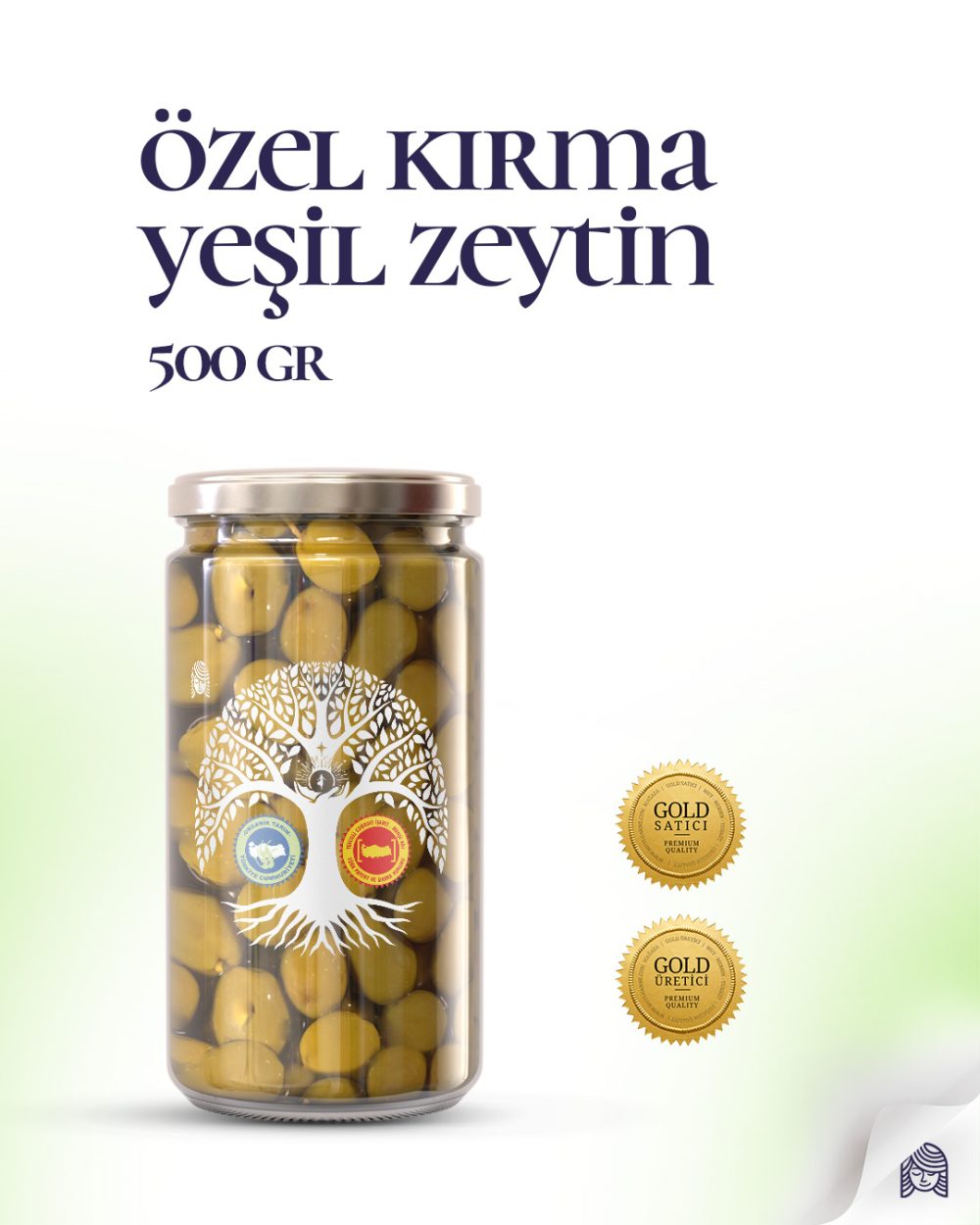 Özel Kırma Yeşil Zeytin - 500gr