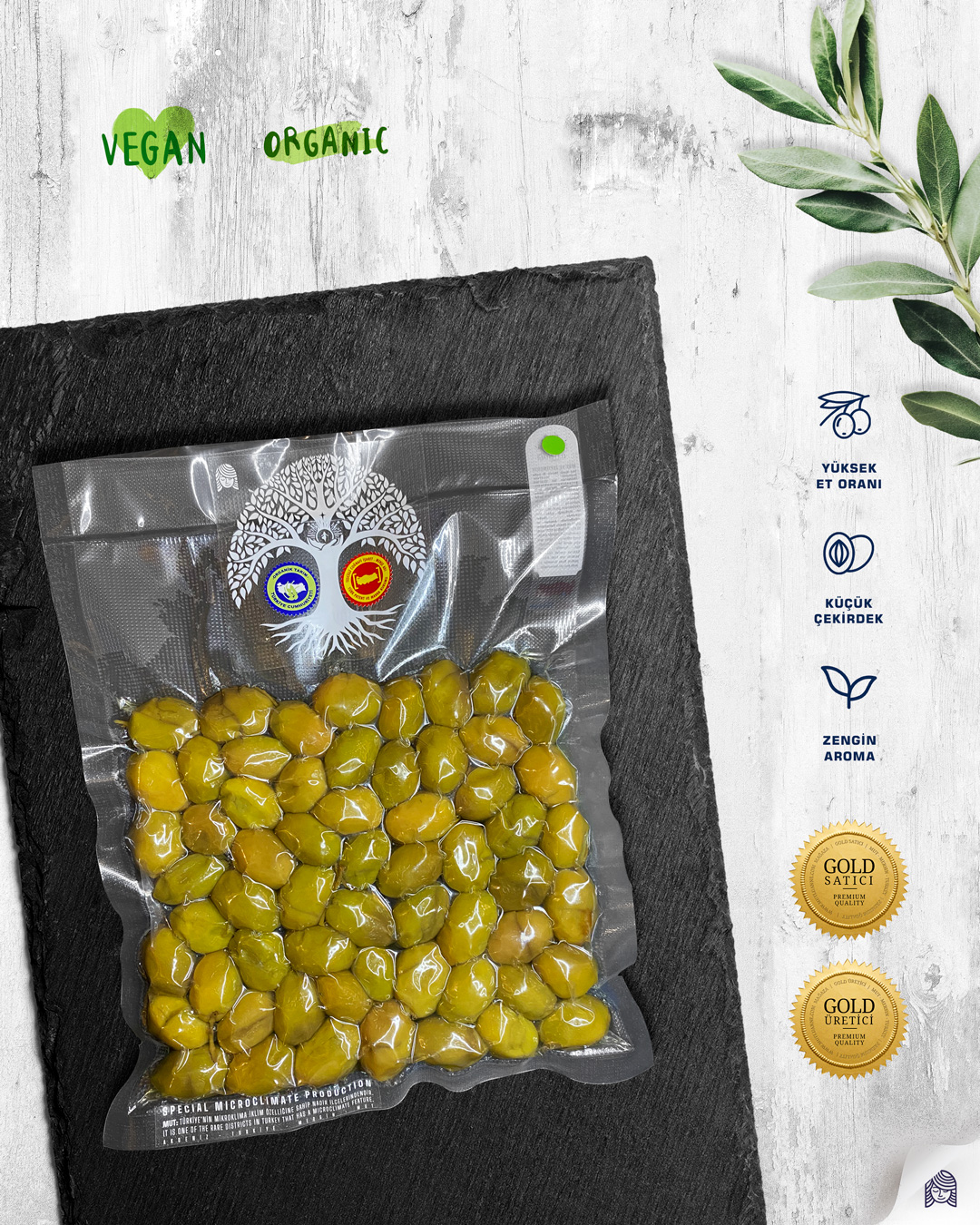 Yeşil Zeytin Kırma Gemlik 250gr